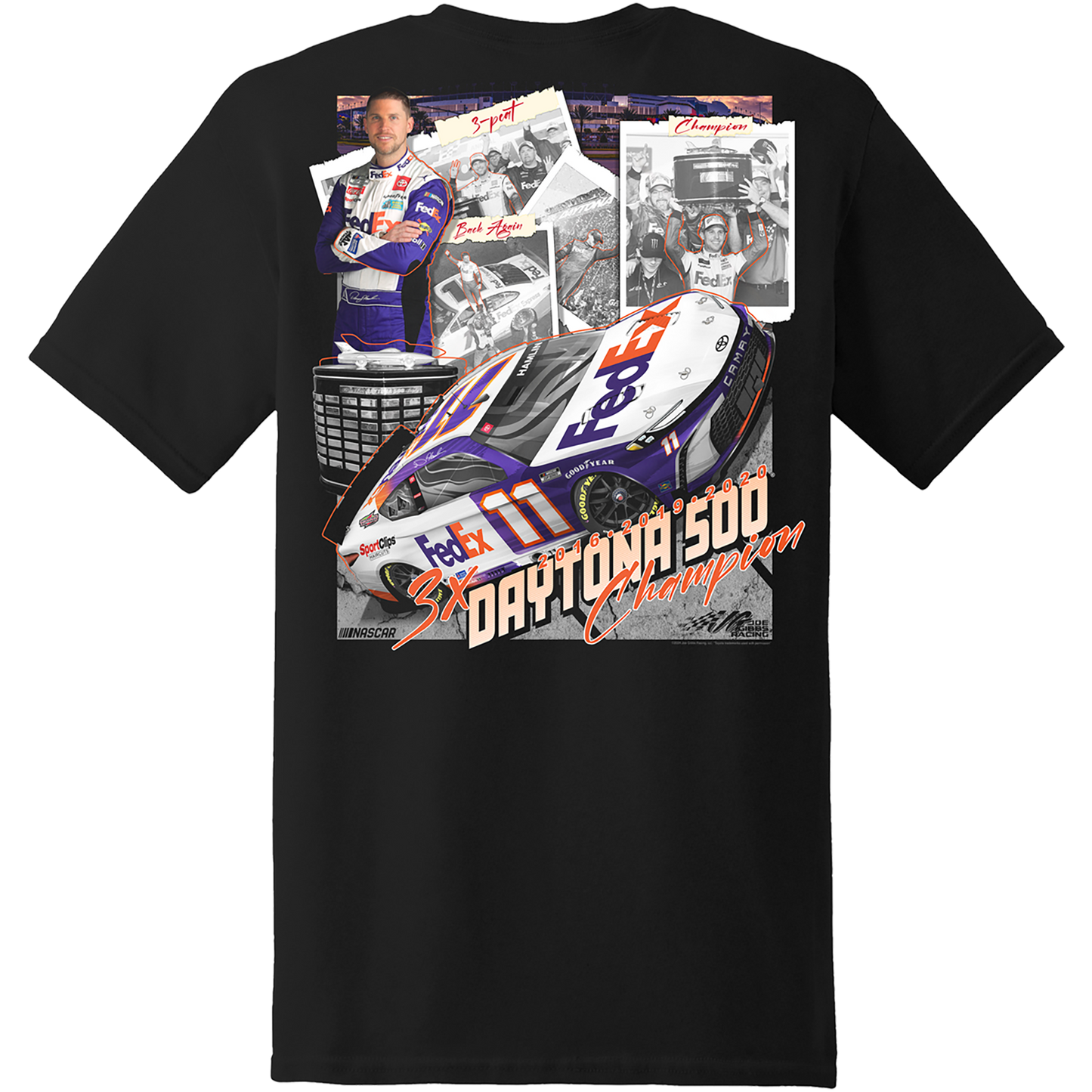 FEDEX DAYTONA 500 CHAMPION BLACK TEE