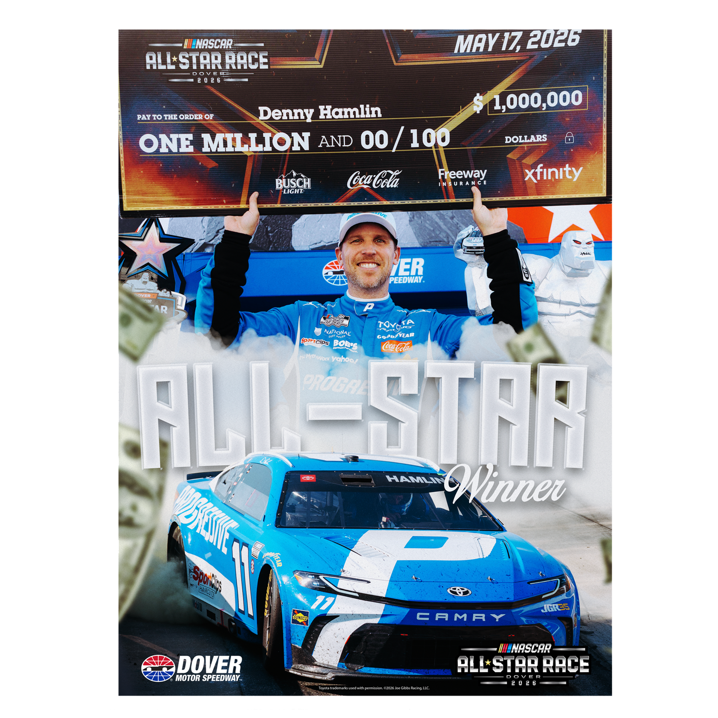**PRE-ORDER** AUTOGRAPHED ALL STAR WIN POSTER