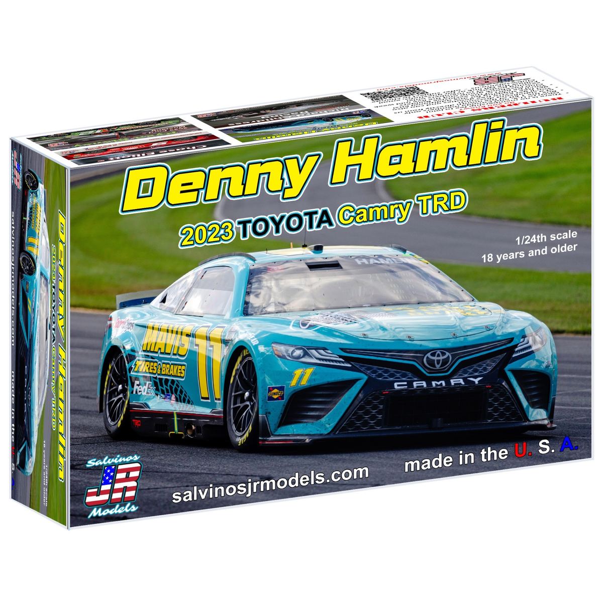 Denny Hamlin 2020 Toyota 500 Champion 1:24 Die Cast Display Case with  Sublimated Plate