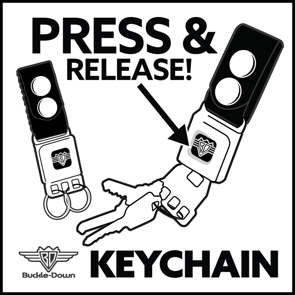 Keychain - HENDRICK MOTORSPORTS Checker Logo Full Color Red/White - Black
