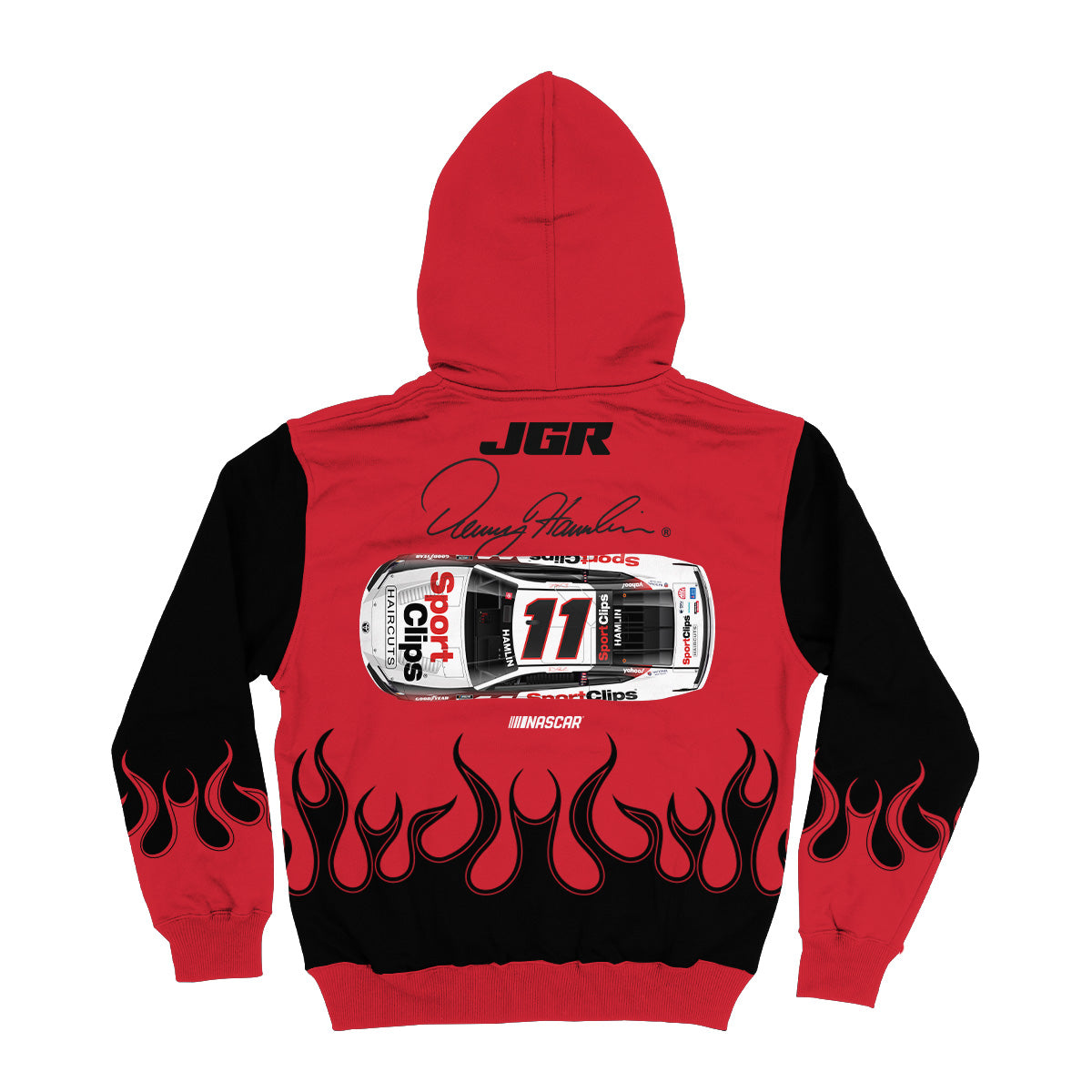 Denny Hamlin Vive La Fete NASCAR Pullover Hoodie - Red