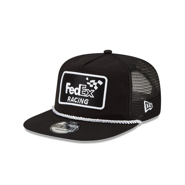 BLACK FEDEX NEW ERA GOLFER TRUCKER HAT