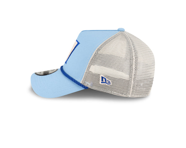 11 BLUE AND STONE 9FORTY TRUCKER HAT WITH ROPE