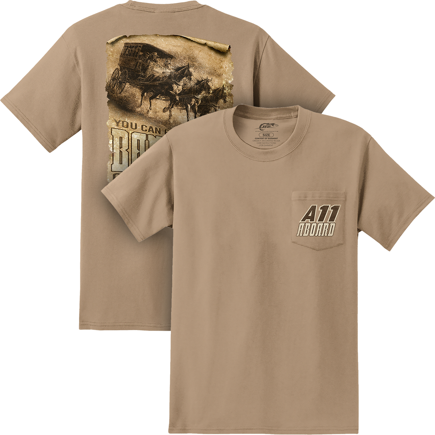 *PRE-ORDER* POCKET TEE WWTR "GET ON THE BANDWAGON OR GET RUN OVER BY IT" OPTION #3