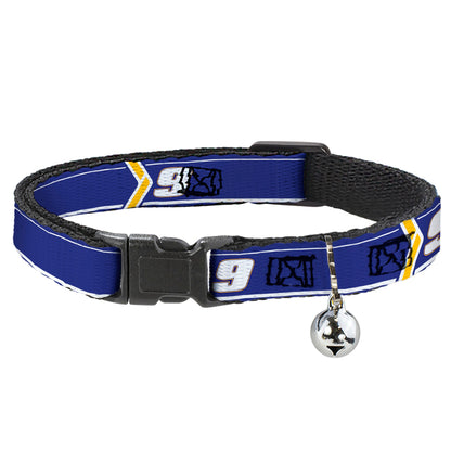 Breakaway Cat Collar with Bell - Chase Elliott #9 Car Scheme Blue/Yellow/White