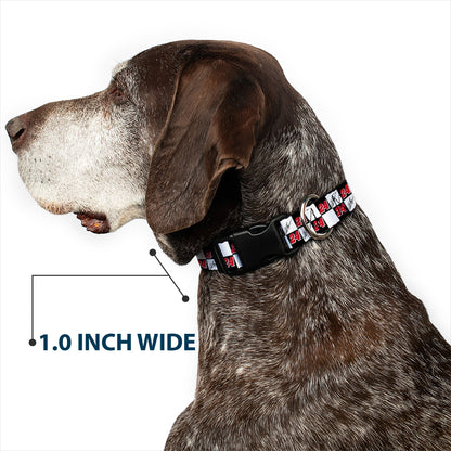 Plastic Clip Collar - William Byron Autograph and #24 Checker Logo Black/White/Red