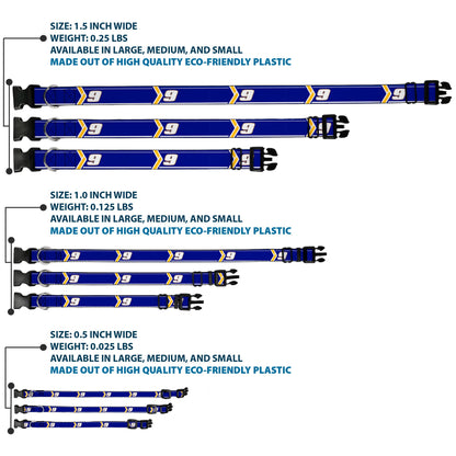 Plastic Clip Collar - Chase Elliott #9 Car Scheme Blue/Yellow/White