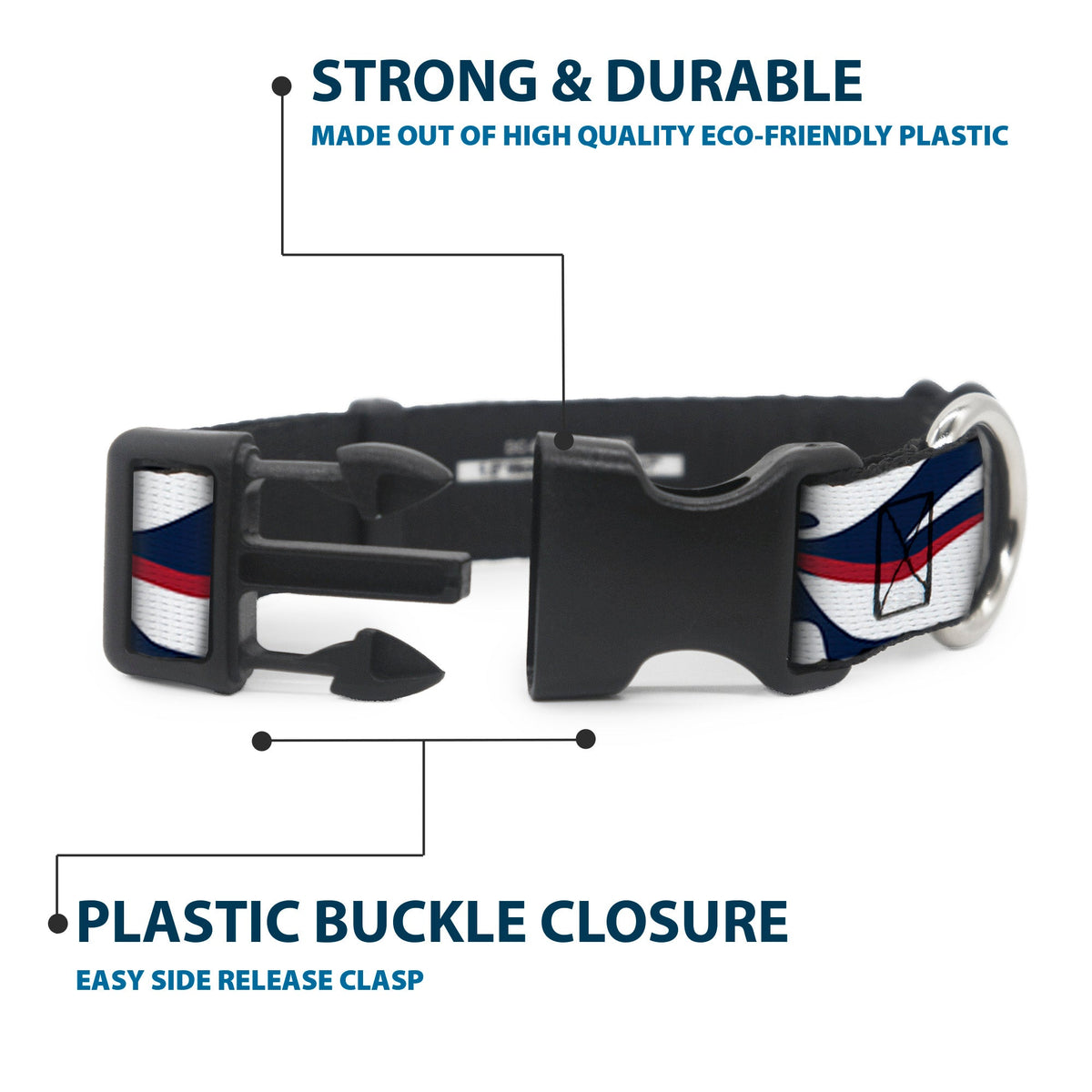 Plastic Clip Collar - William Byron #24 Car Scheme White/Red/Blue