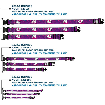 Plastic Clip Collar - Alex Bowman #48 Car Scheme Purples/Pinks/White