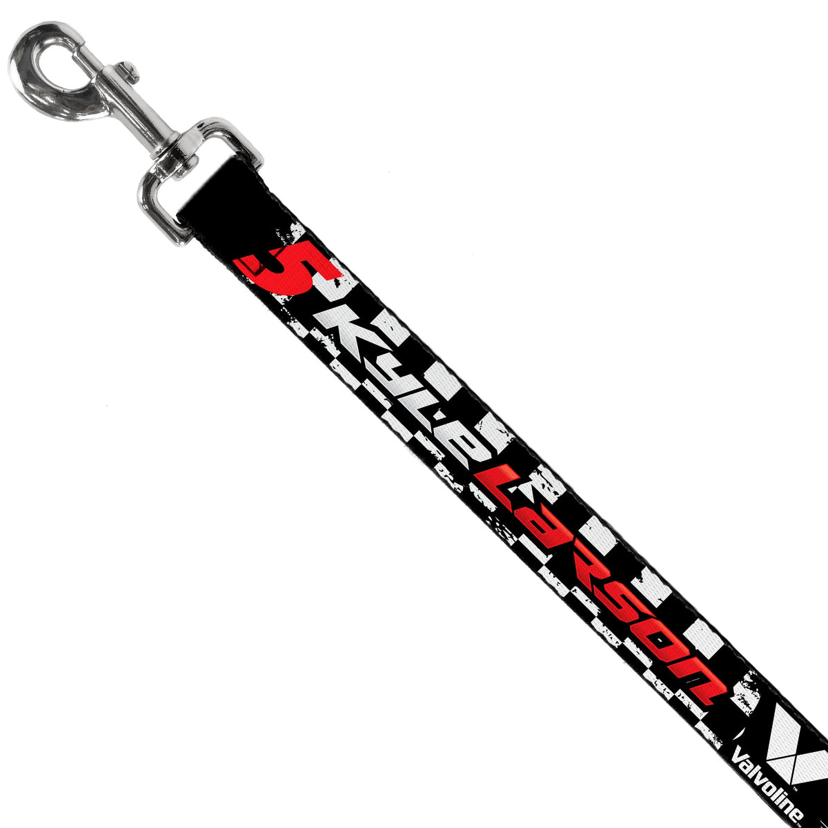 Dog Leash - KYLE LARSON #5 VALVOLINE Hendrick Motorsports Logo Black/White/Red