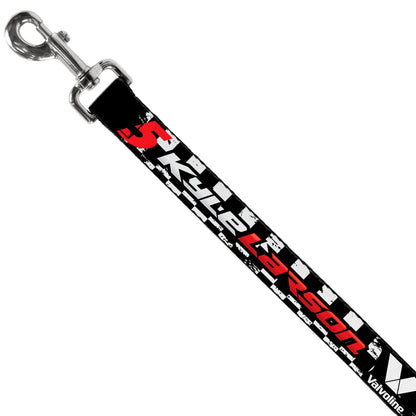 Dog Leash - KYLE LARSON #5 VALVOLINE Hendrick Motorsports Logo Black/White/Red