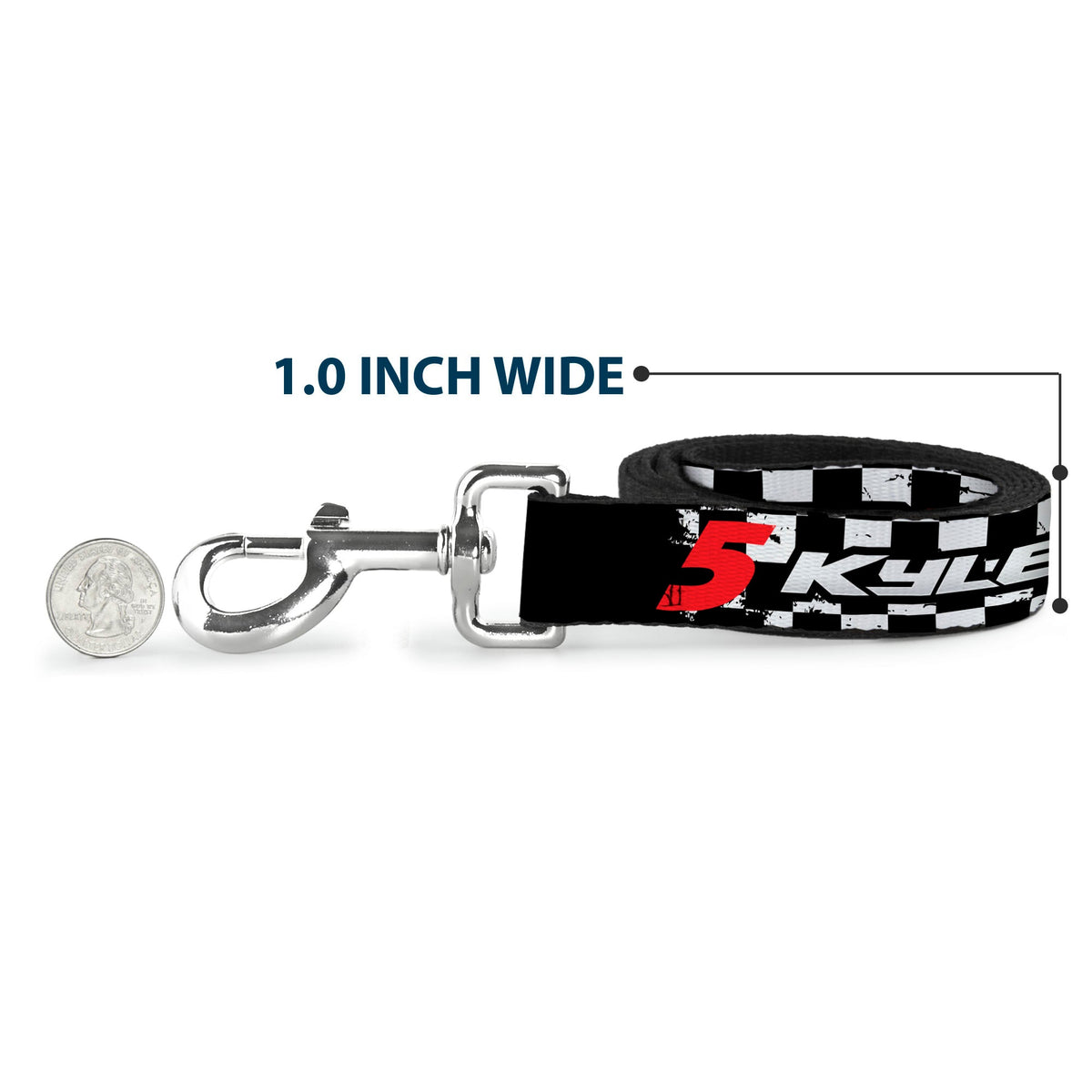 Dog Leash - KYLE LARSON #5 VALVOLINE Hendrick Motorsports Logo Black/White/Red