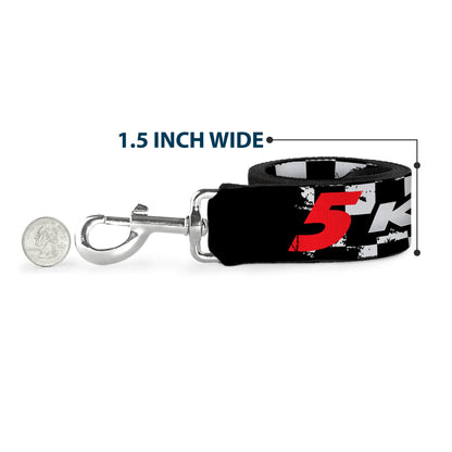 Dog Leash - KYLE LARSON #5 VALVOLINE Hendrick Motorsports Logo Black/White/Red
