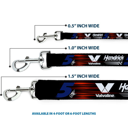 Dog Leash - Kyle Larson #5 Autograph VALVOLINE Hendrick Motorsports Logo Black/Red/White/Blue