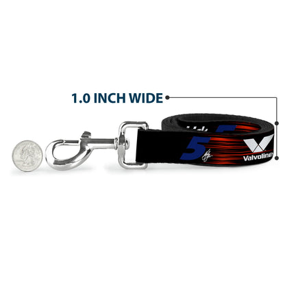 Dog Leash - Kyle Larson #5 Autograph VALVOLINE Hendrick Motorsports Logo Black/Red/White/Blue