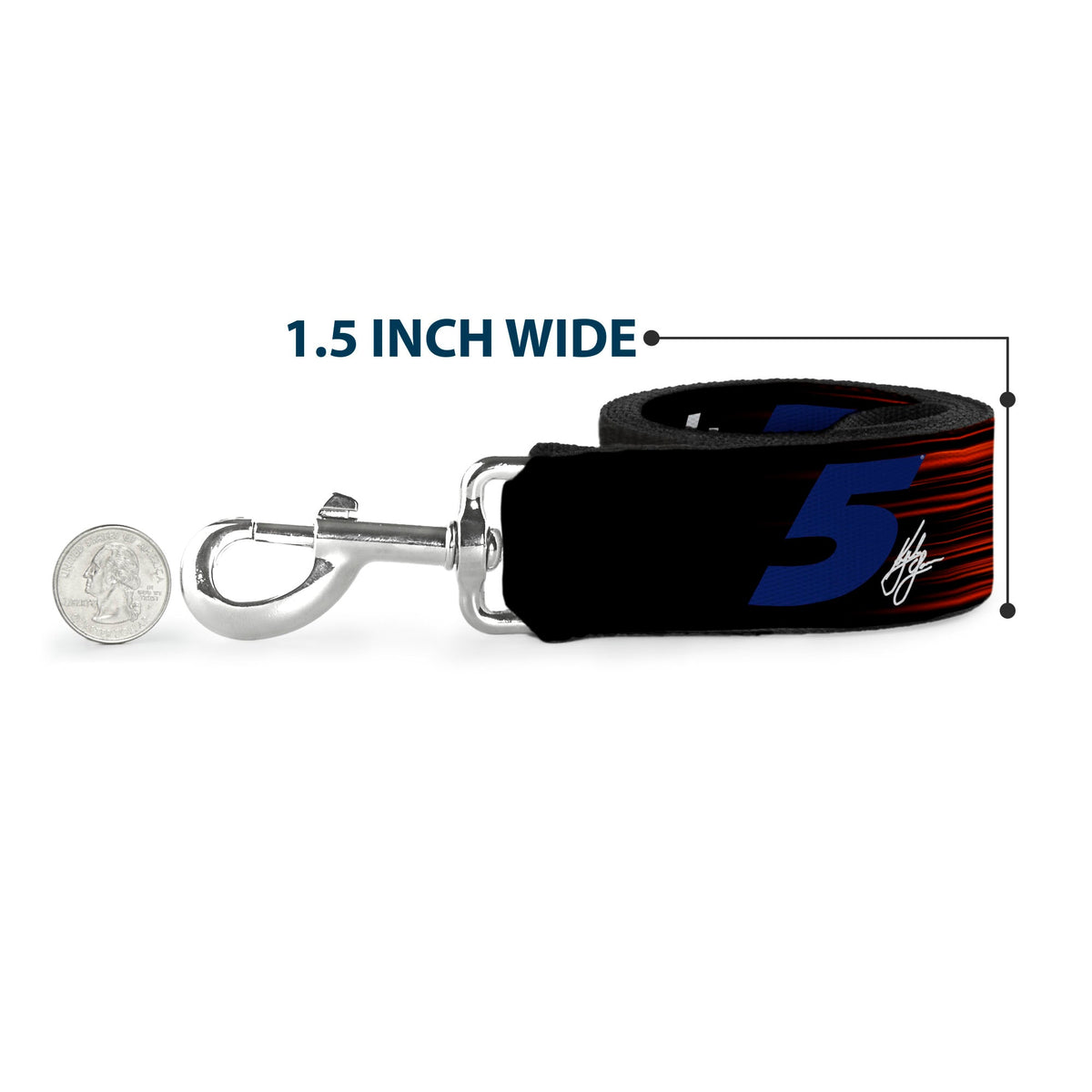 Dog Leash - Kyle Larson #5 Autograph VALVOLINE Hendrick Motorsports Logo Black/Red/White/Blue