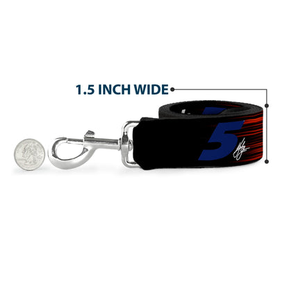Dog Leash - Kyle Larson #5 Autograph VALVOLINE Hendrick Motorsports Logo Black/Red/White/Blue