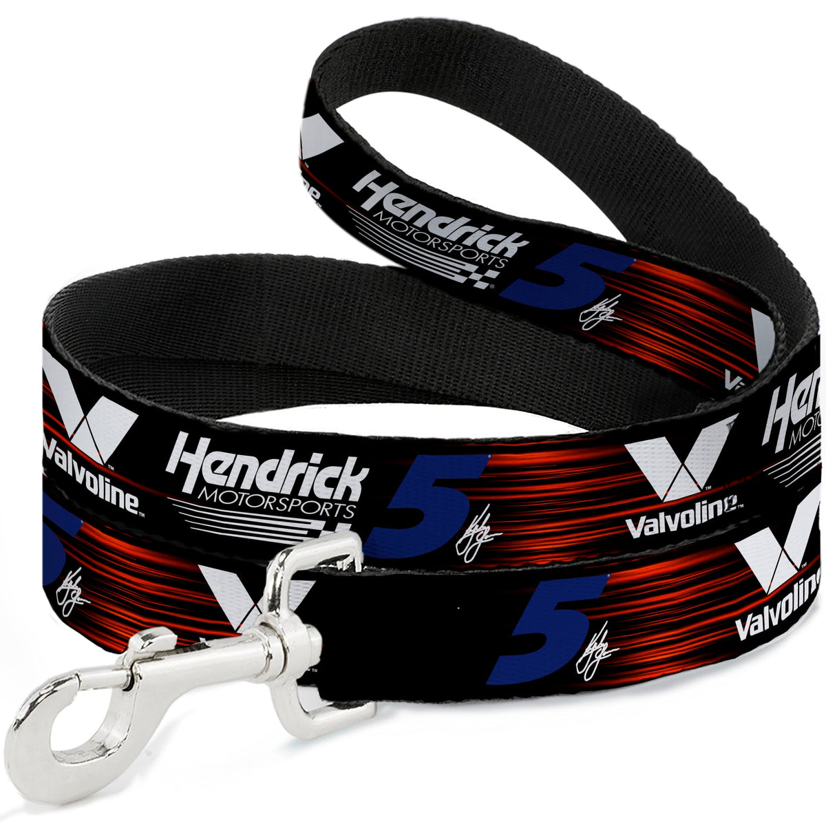 Dog Leash - Kyle Larson #5 Autograph VALVOLINE Hendrick Motorsports Logo Black/Red/White/Blue
