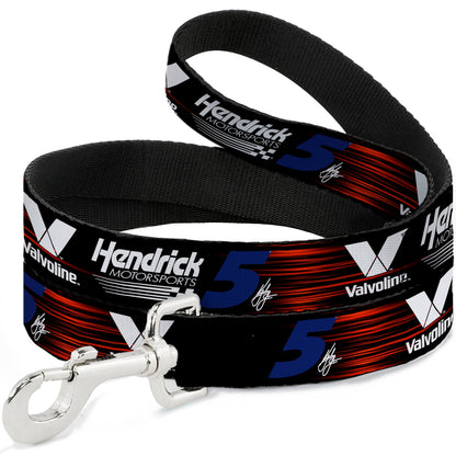 Dog Leash - Kyle Larson #5 Autograph VALVOLINE Hendrick Motorsports Logo Black/Red/White/Blue