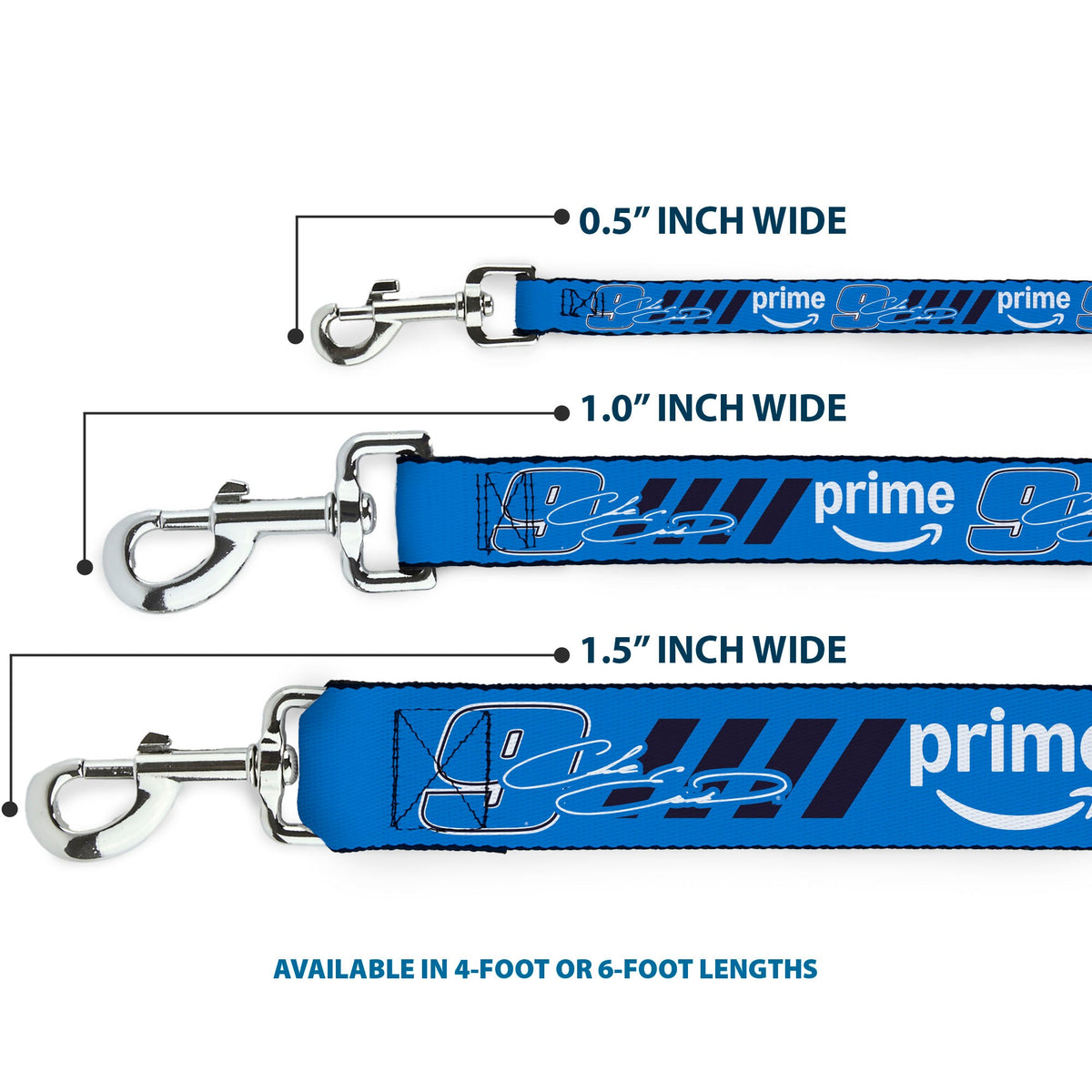 Dog Leash - Chase Elliott #9 Autograph PRIME Logo Blue/Black/White