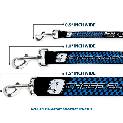 Dog Leash - CHASE ELLIOTT #9 PRIME Hendrick Motorsports Logo Black/White/Blue