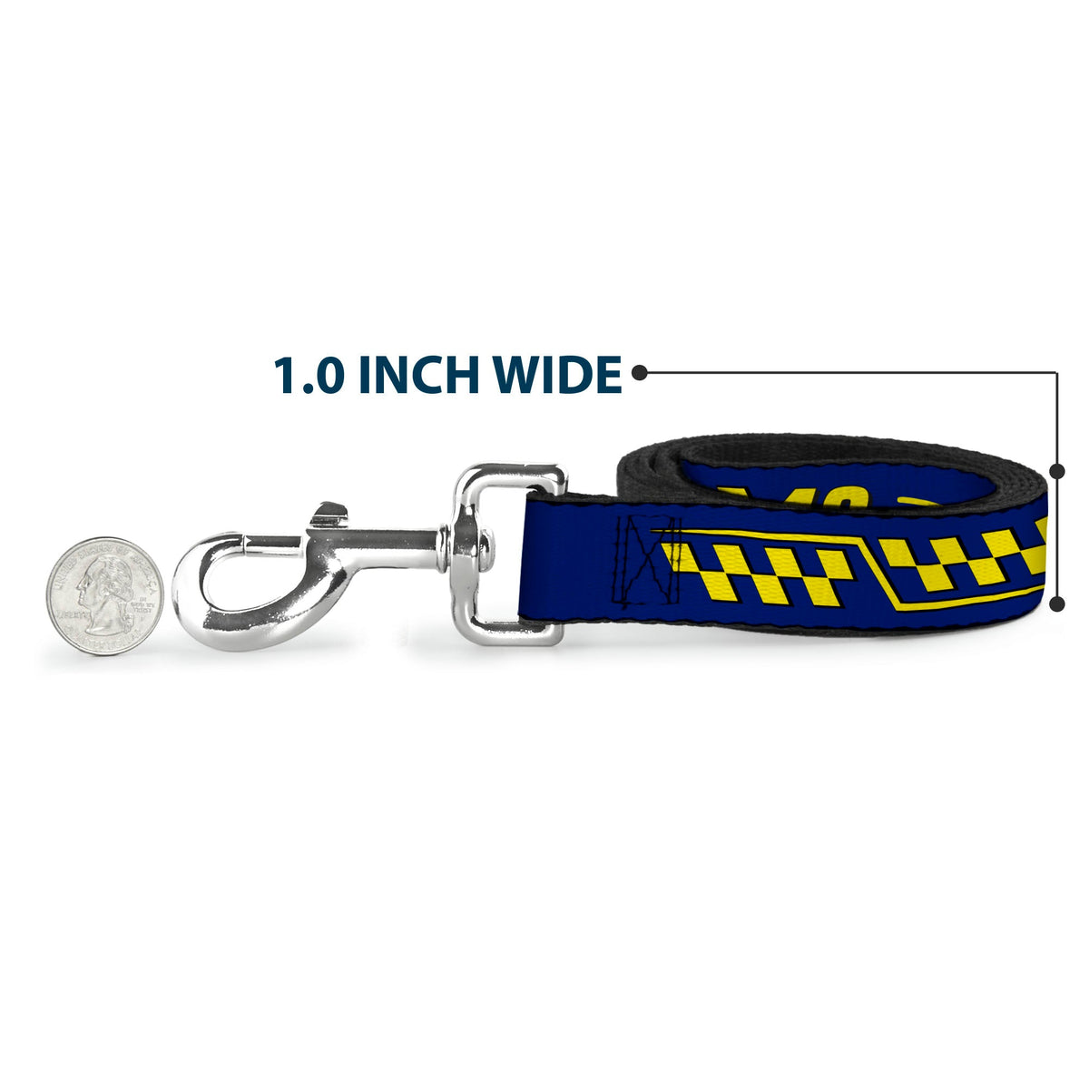 Dog Leash - Jimmie Johnson #48 Autograph Checker Blue/Yellow