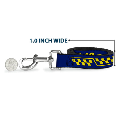 Dog Leash - Jimmie Johnson #48 Autograph Checker Blue/Yellow