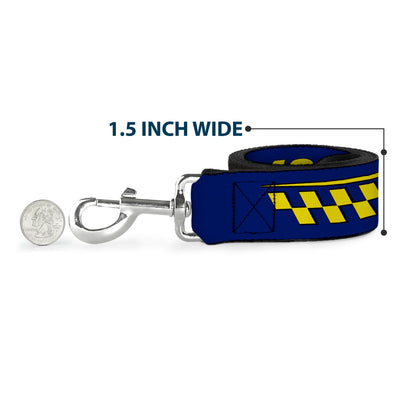 Dog Leash - Jimmie Johnson #48 Autograph Checker Blue/Yellow