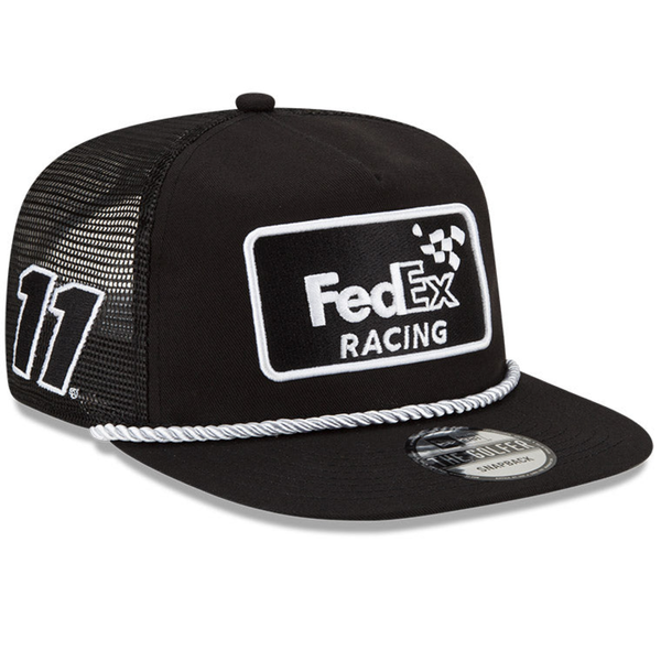 BLACK FEDEX NEW ERA GOLFER TRUCKER HAT