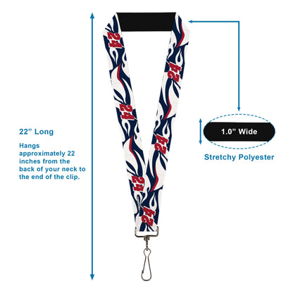 Lanyard - 1.0" - William Byron #24 Car Scheme White/Red/Blue