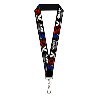 Lanyard - 1.0" - Kyle Larson #5 Autograph VALVOLINE Hendrick Motorsports Logo Black/Red/White/Blue
