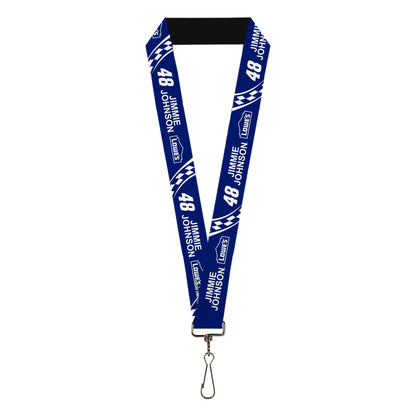 Lanyard - 1.0" - JIMMIE JOHNSON #48 LOWE'S Logo Checker Blue/White