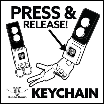 Keychain - HENDRICK MOTORSPORTS Checker Logo Full Color Red/White - Black