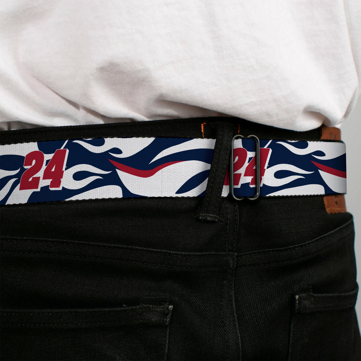 HENDRICK MOTORSPORTS Checker Logo Full Color Red/White Seatbelt Belt - William Byron #24 Car Scheme White/Red/Blue Webbing