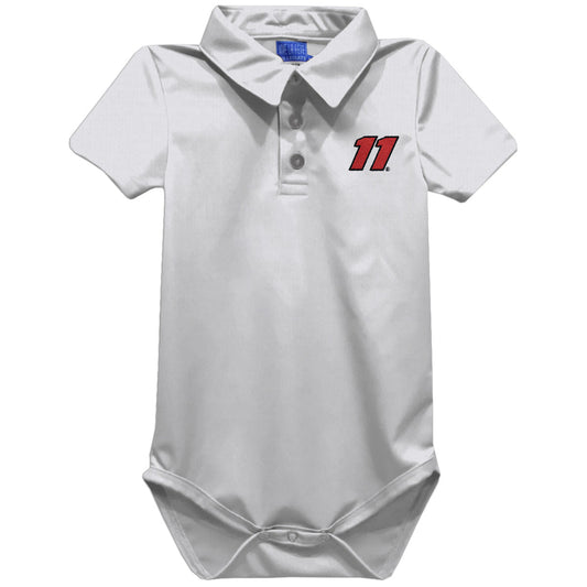 Denny Hamlin Vive La Fete Solid Polo Bodysuit - White