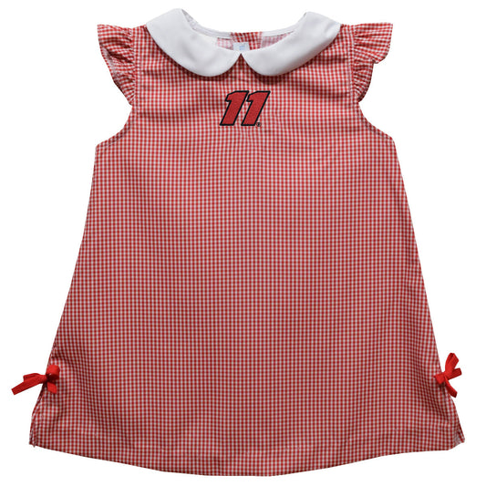 Denny Hamlin Vive La Fete Gingham A-Line Dress - Red