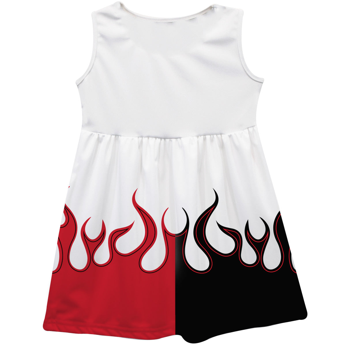 Denny Hamlin Vive La Fete NASCAR Car - Flames Tank Dress - White