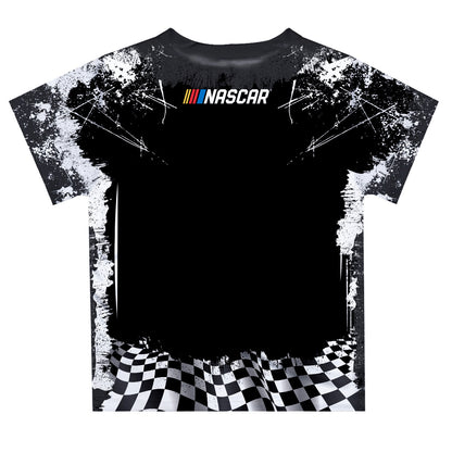 Denny Hamlin Vive La Fete NASCAR Abstract Kids T-Shirt - Black
