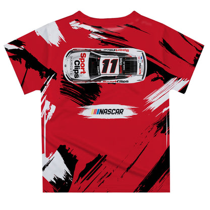 Denny Hamlin Vive La Fete NASCAR Paint Brush T-Shirt - Red