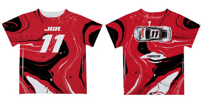 Denny Hamlin Vive La Fete NASCAR Marble T-Shirt  - Red