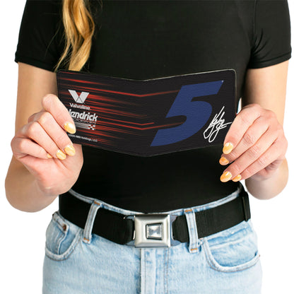Bi-Fold Wallet - Kyle Larson #5 Autograph VALVOLINE Hendrick Motorsports Logo Black/Red/White/Blue