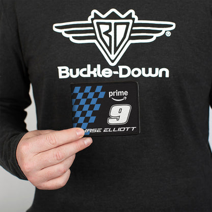 Bi-Fold Wallet - CHASE ELLIOTT #9 PRIME Logo Checker Black/White/Blue