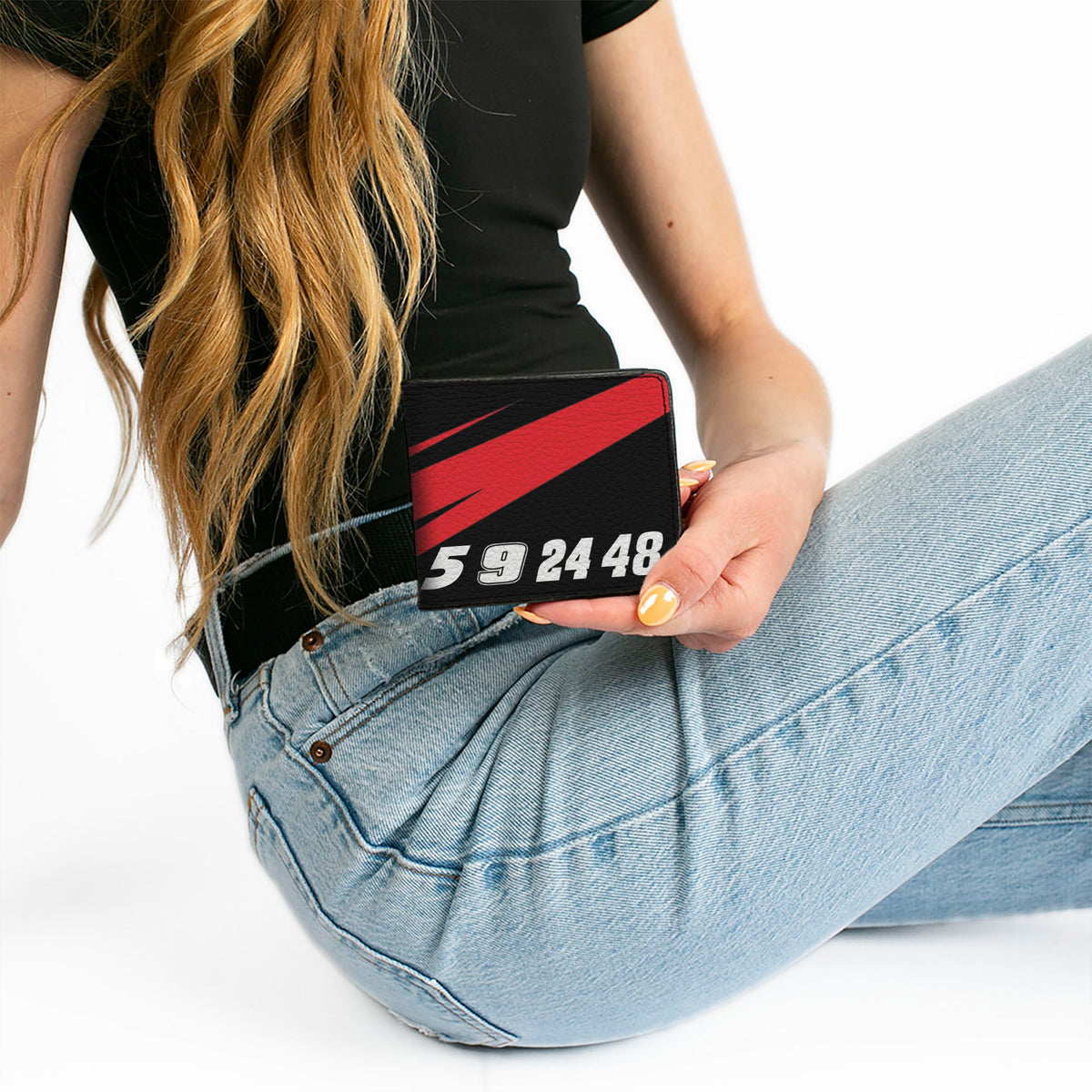 Bi-Fold Wallet - HENDRICK MOTORSPORTS Driver Numbers 5 9 24 48 Black/Red/White