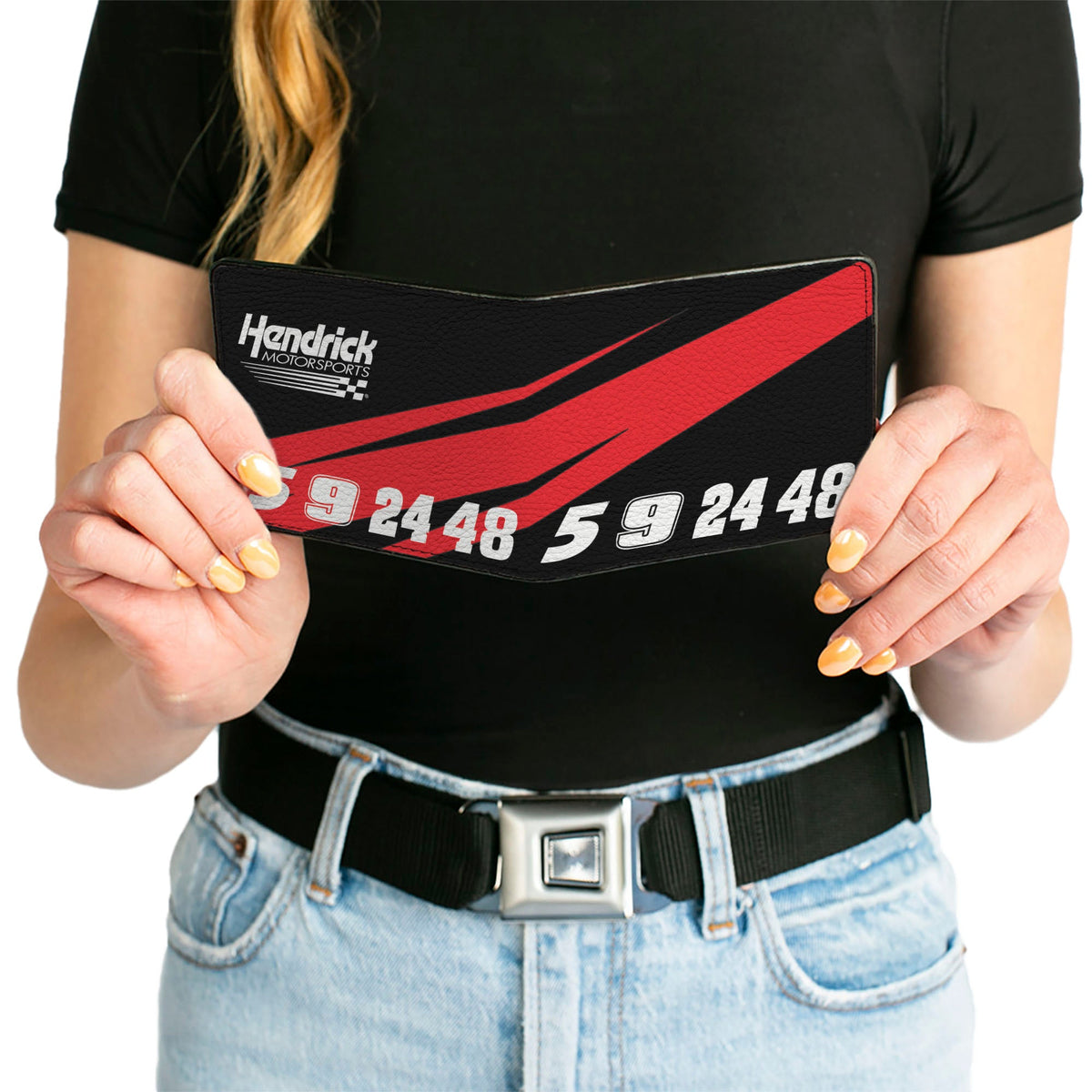 Bi-Fold Wallet - HENDRICK MOTORSPORTS Driver Numbers 5 9 24 48 Black/Red/White
