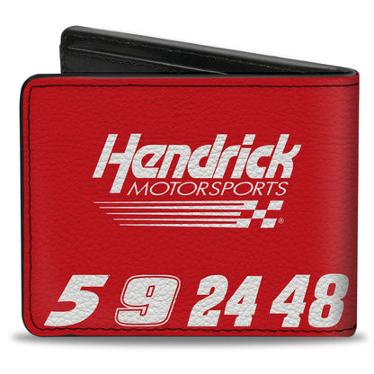 Bi-Fold Wallet - HENDRICK MOTORSPORTS Driver Numbers 5 9 24 48 Red/White